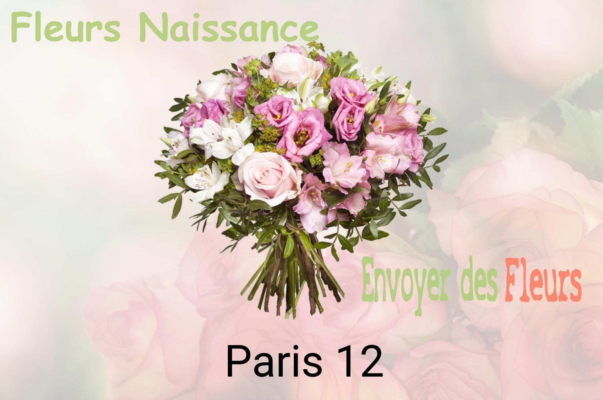 Bouquet de fleurs de naissance livré à Paris-12
